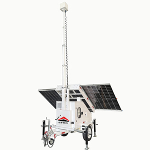 Torre <span class=keywords><strong>LED</strong></span> Mobile ad Energia Solare <span class=keywords><strong>con</strong></span> 3 <span class=keywords><strong>Pannelli</strong></span> <span class=keywords><strong>Solari</strong></span> e Batterie da 9600Wh per Illuminazione Eventi all'Aperto - Product Image 2