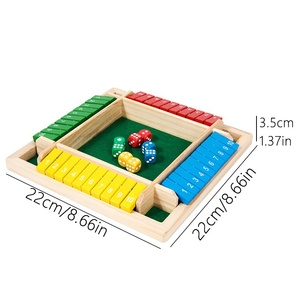 <span class=keywords><strong>Gioco</strong></span> <span class=keywords><strong>di</strong></span> <span class=keywords><strong>Dadi</strong></span> in Legno 'Shut the Box', <span class=keywords><strong>Gioco</strong></span> da Tavolo Colorato per 4 Giocatori, per Bambini e Famiglia - Product Image 3