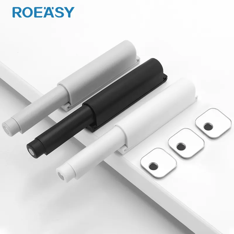 ROEASYリセットリバウンドデバイスは、磁気ヘッドまたはプラスチックヘッド家具ハードウェアダンパーでドアダンパーを開きます