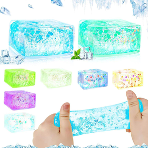 Wholesale Unisex Glitter Sugar Cube TPR Maltose <b>Squeeze</b> Squishy Fidget Sensory Toys Stress <b>Ball</b> for Kids - Product Image 6