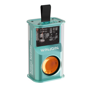 YIN007 Haut-parleur sans fil portable de style mecha transparent avec éclairage LED RVB, <span class=keywords><strong>petit</strong></span> canon en acier, caisson de basses de bureau pour ordinateur - Product Image 3