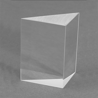 Prisme triangulaire à angle droit isocèle de 90 degrés Revêtement AR Verre optique BK7/K9 avec ouverture transparente de 90% pour projecteur optique