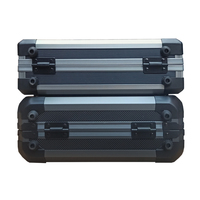 Mallette de transport rigide en aluminium noir pour 16 boules boîte de rangement de billard avec serrure de porte et rangement de craie ensemble de billard en résine mallette à outils