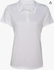 女性のためのカスタムクイックドライソリッドカラーポロ半袖シャツ