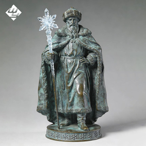 Grande Scultura in Bronzo del Dio dell'Inverno con Scettro di Ghiaccio per Decorazione di Hotel e Giardini - Product Image 4