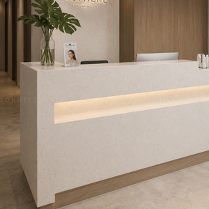 Dalle de pierre naturelle Trocadero Gold, décoration intérieure de luxe, détails dorés chauds, surface élégante de qualité supérieure, design architectural - Product Image 4
