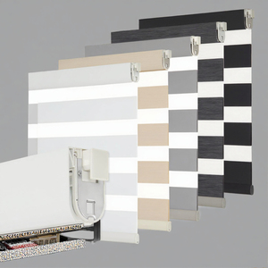 Stores occultants intelligents pour chambre à coucher, vente en gros d'usine, télécommande jour/nuit, stores horizontaux motorisés électriques en polyester - Product Image 3