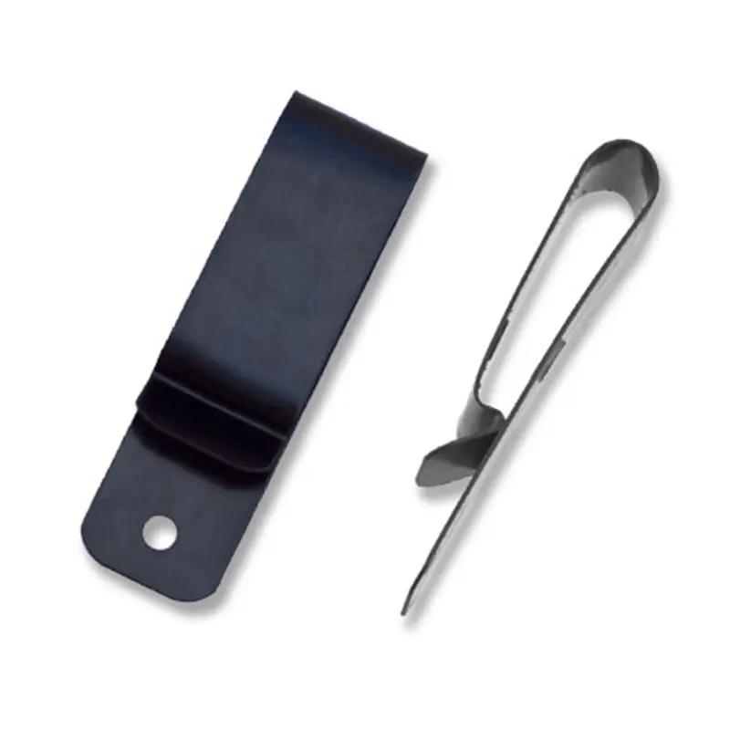 Small Metal Stainless Steel Flat Belt Holster Knife Sheath Spring Clip Leaf Spring Clip