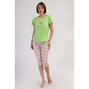 Combinaison de nuit pour femme en Lyocell Suprem à col rond, manches courtes et poignets ovales - Product Image 4