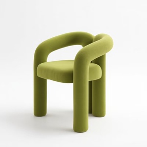<span class=keywords><strong>Fauteuil</strong></span> minimaliste moderne avec revêtement en tissu ; Idéal pour les chambres, les salons, les coiffeuses ou comme meuble. - Product Image 2