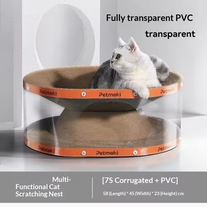 Cama Túnel para Gatos Multifuncional de Luxo, Ninho Integrado, Arranhador com Furo Autorregenerativo, Brinquedo para Gatos - Product Image 6