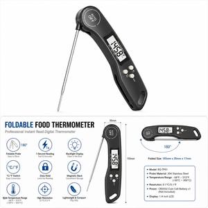 Digital Food Thermometer Stainless Steel Meat Probe Electronic Kitchen Thermometer for <b>Grilling</b> Roasting Cooking - Product Image 1