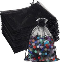 Sacs en organza transparents pour cadeaux de mariage, petits sacs promotionnels à cordon pour bijoux, vente en gros