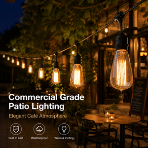 Guirnalda <span class=keywords><strong>de</strong></span> Luces Decorativas para Exteriores IP65, Color Blanco Cálido, Bombillas Resistentes a Impactos, para Jardín, Cafetería, Bodas - Product Image 2