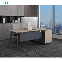 Bureau de direction moderne Liyu – Nouveauté, style bois convertible, mobilier commercial tendance pour bureau à domicile et étude