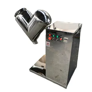 Lab küçük v-tipi toz mikser blender granülleme makinesi v karıştırma makinesi v şekli kuru toz karıştırma ekipmanları