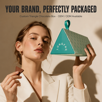 Boîte Cadeau Triangulaire en Carton pour Chocolats, Emballage Coloré avec Ruban, Idéal pour Bonbons, Mariages et Fêtes