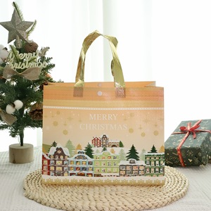 Bolsas de Regalo Navideñas de Poliéster Plegables Personalizadas al por Mayor, Bolsa de Compras Festiva con Logotipo - Product Image 4