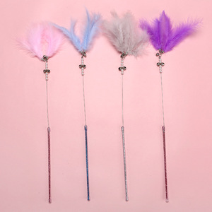 Bâton de chatouillage pour chat 'Fairy Cat' avec plumes et clochette, jouet pour chat à plumes colorées, pour l'auto-entretenissement et le soulagement de l'ennui, fournitures pour animaux de compagnie - Product Image 4