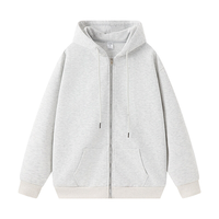 Sudadera con Capucha y Cremallera Completa con Logotipo Personalizado, Corte Regular, Impresión Digital, Bordada, Impermeable, Unisex, Ropa Casual Urbana para Hombre y Mujer