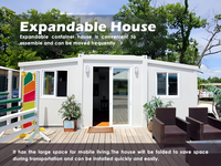 Maison conteneur préfabriquée complète et extensible de 20, 30 ou 40 pieds avec salle de bain, maison pliable modulaire