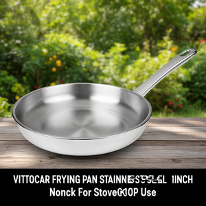 Padella Vitrocor in acciaio inox antiaderente da 10 pollici per uso su piano cottura - Product Image 3