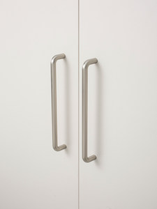 Italian Minimalist <strong>Door</strong> Handles Brushed Nickel Zinc Alloy Pulls for Cabinets Drawers &amp; Wardrobes - Product Image 6