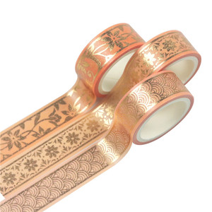 Foreign Trade Source Washi Tape 12 Rolls 3M Green <b>Orange</b> Gold Silver Journal Decoration Craft Supplies - Product Image 2