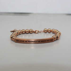 Bracelets ajustables en pierres précieuses naturelles avec mantra gravé, perles inspirantes pour éclaircir l'<span class=keywords><strong>esprit</strong></span> - Vente en gros - Product Image 2