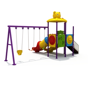 Profession Fabricant Équipement de terrain de jeu extérieur Toboggan Enfants Balançoire Ensemble de paiement extérieur pour la maternelle - Product Image 2