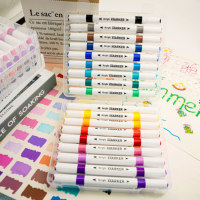 Stylos à double pointe pour l'art corporel sur ongles en acrylique, 12 à 48 couleurs, à base d'eau, séchage rapide, kit de tatouage temporaire DIY pour manucure, marqueur sûr pour la peau