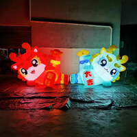 Kinqee Nouvel An Dragon Mascotte Gonflable Art Installation Long Gonflable Géant Ballon Gonflable Dragon