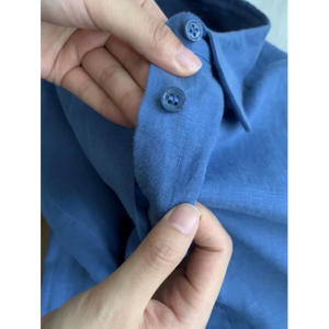 <span class=keywords><strong>Camicia</strong></span> di <span class=keywords><strong>lino</strong></span> 100% per le donne camicie estive traspiranti con bottoni a maniche lunghe - Product Image 2