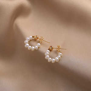 Pendientes de Perlas de Agua Dulce Naturales Hechos a Mano WENCHI, 400g, Joyería Elegante - Product Image 3