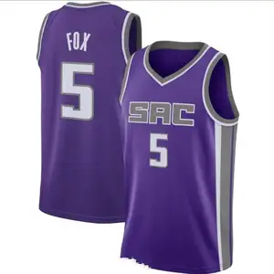 Benutzer definierte Sacramento City Basketball Trikot #5 Fox #24 Hield Uniformen #50 Randolph Sport Wear beste Qualität King Herren Trikots