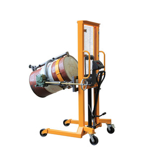 Volteador de bidones de aceite Da450 1160x1000x2100mm, transpaleta manual industrial de acero con manivela para manipulación y descarga - Product Image 3