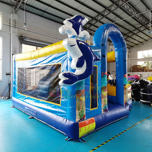 Castillo inflable acuático con tobogán, brincolín inflable para fiestas, casa de brinco para niños - Product Image 2