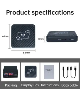 Carplay Air Box drahtlos im Auto iPhone und Android verbunden mit Autoanwendungen Bluetooth 4.2 Carplay-Adapter