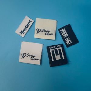 Factory Direct Selling Best-Quality-Woven-<b>Label</b> Flat Lay Woven Size <b>Labels</b> High Quality Clothing Woven <b>Labels</b> for Coat - Product Image 1