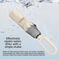 Parapluie mains libres personnalisé avec logo, parapluie pliant à boucle annulaire, parapluie pliable coupe-vent, protection UV, parapluie personnalisé