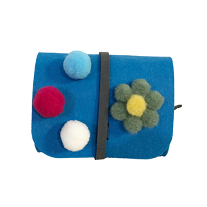 Nouvelles innovations, sac de rangement miniature en feutre de qualité supérieure, multicolores, portable, avec fermeture à glissière, style portefeuille court pour femmes, usage quotidien - Product Image 5