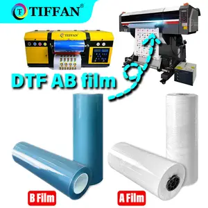 TIFFAN UV DTF 전송 AB 필름 롤 A3 31cm 43cm 62cm 스티커 UV 프린터 용 AB UV 필름