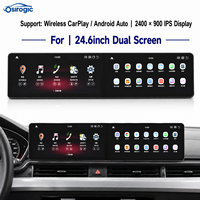 Lecteur DVD de voiture à double écran de 24,6 pouces pour Mercedes Benz GLE W166 2016, CarPlay sans fil, Android Auto, navigation GPS, système Android