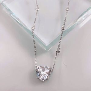 Collar con Colgante de Corazón Dylam, Joyería Fina de Lujo con Diamantes para Mujer, Collar de Plata de Ley 925, Gargantilla para Boda, Superventas - Product Image 4
