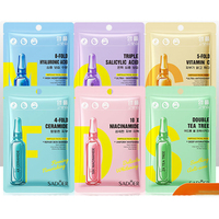 SADOER Ampoules Masker Perawatan Kulit Terbaik dengan Asam Hialuronat, Vitamin C, Melembapkan, dan Memperbaiki Kulit Secara Mendalam, Masker Wajah Lembaran, Masker Kecantikan
