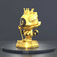 Statue d'ours de gala personnalisée pour récompenses annuelles, ornement animalier de bureau en métal, plaqué or, poli, technique de moulage 3D, cadeaux d'affaires