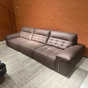 Sofá Eléctrico con Control Remoto, Tres Plazas, Moderno, de Cuero PU, Respaldo Acolchado, Sofá Cama para Sala de Estar con Brazos Acolchados - Product Image 4