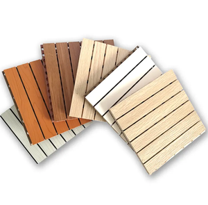 Pannello Acustico in Legno Scanalato di Tendenza, Aspetto Grafico Elegante, Assorbimento Acustico, Controllo del Rumore, Decorazione <span class=keywords><strong>per</strong></span> <span class=keywords><strong>Studio</strong></span> e Soggiorno - Product Image 1