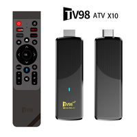 Precio de Fábrica TV98 ATV X10 Fire TV Stick 8K Allwinner H313 Quad Core 5GHz WIFI BT Control Remoto por Voz 2GB/8GB Android 14 1 Año