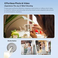 Godox C100 Appareil photo CCD miniature avec viseur transparent pour Vlogging et caméra de poche, avec fonction de mesure de la lumière et carte TF 4G/8G/32G